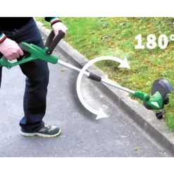 RIBILAND - Coupe-bordures électrique - ribiland - 550w - avec 1 bobine de fil nylon - diam coupe 300mm, avance automatique du fil