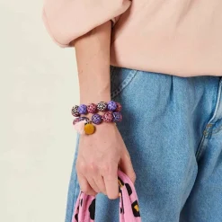 RICO DESIGN - 5 perles acid leo lilas ø 16 mm