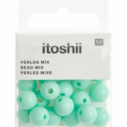 RICO DESIGN - 24 perles rondes 10 mm - menthe