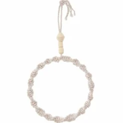 RICO DESIGN - 8 perles rondes fantaisie - bois nature - 22 mm