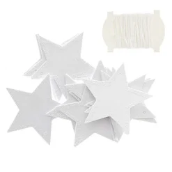 RICO DESIGN - 25 étiquettes à suspendre étoiles pailletées