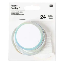 RICO DESIGN - 24 étiquettes à suspendre papier ronds