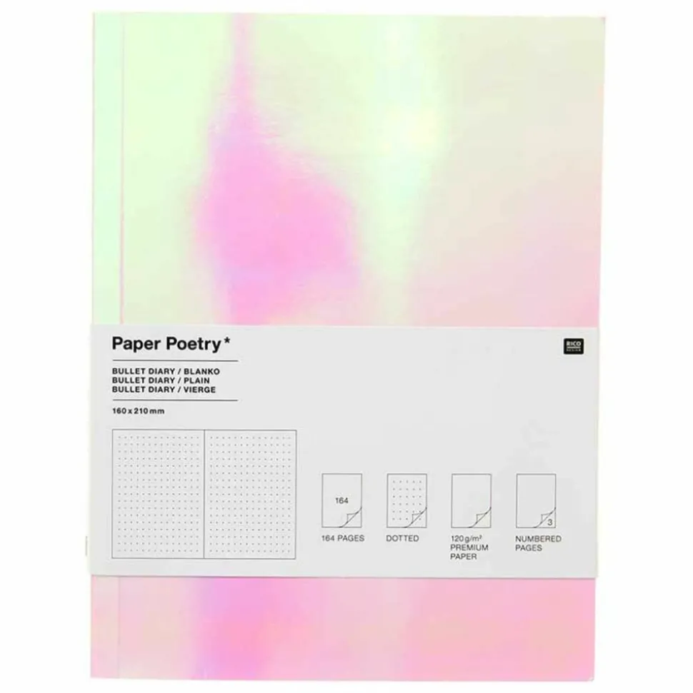 RICO DESIGN - Bullet journal couverture souple acid leo - 16 x 21 cm