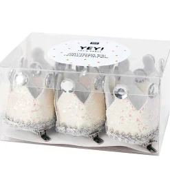 RICO DESIGN - Mini couronne (x6) de fête avec strass et paillettes - 4.5 x 5 cm