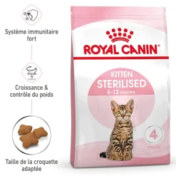 ROYAL CANIN - Croquettes chaton stérilisé 6 à 12 mois Kitten Sterilised 2kg