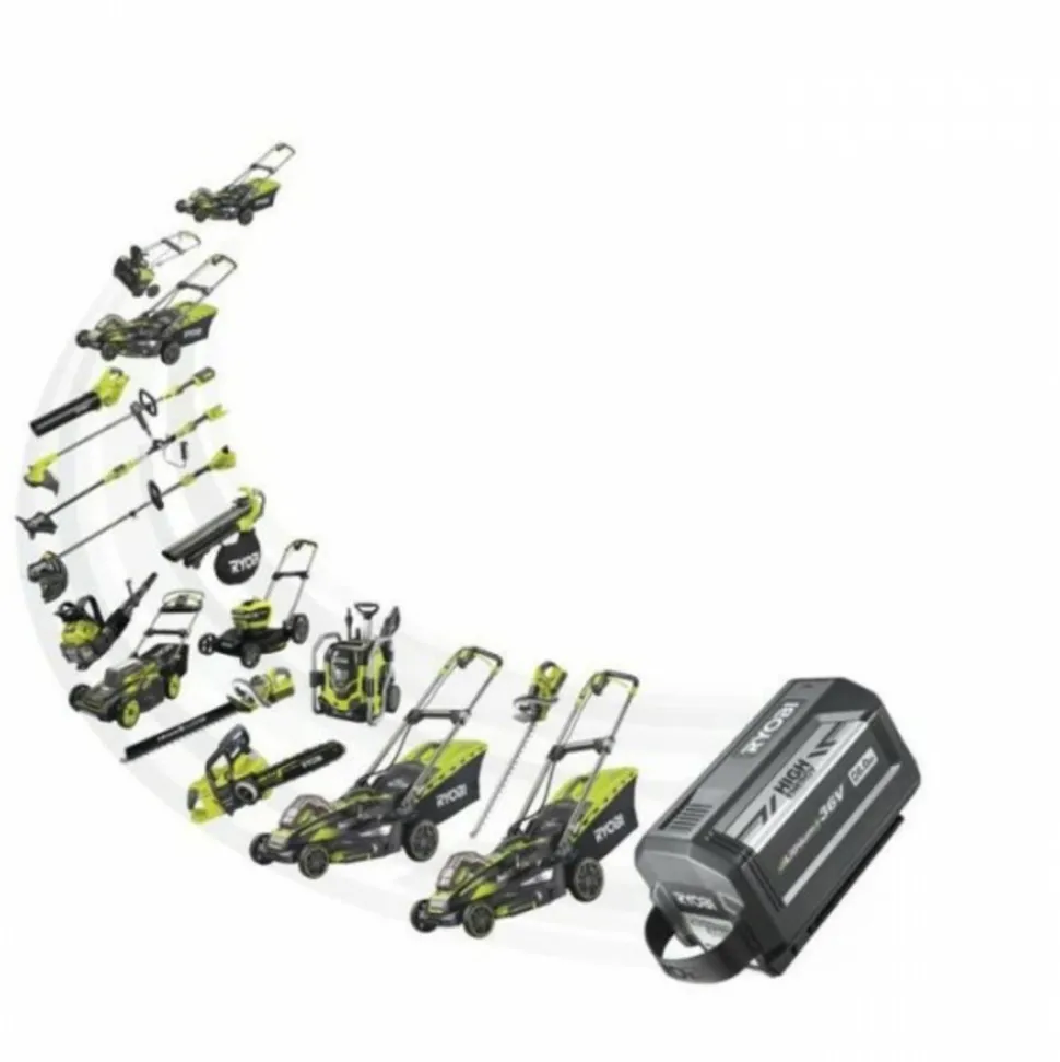 RYOBI - Tondeuse a gazon - tractée 36v maxpower - brushless - ø coupe 51 cm + batterie 36v 6,0 ah high energy & chargeur - ry36lmx
