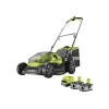 RYOBI - Tondeuse poussée ryobi 18v one+ - 2 batteries 4.0ah - chargeur - ry18lm37a-240
