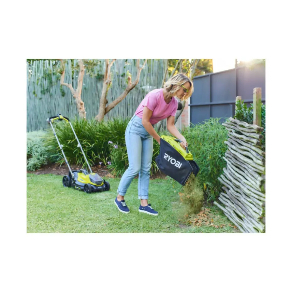 RYOBI - Tondeuse poussée ryobi - olm1833b - 18v one+ - coupe 33 cm - sans batterie ni chargeur