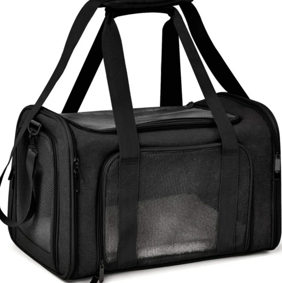 Sac à dos de chat portable et pliable pour sorties noir l downypaws