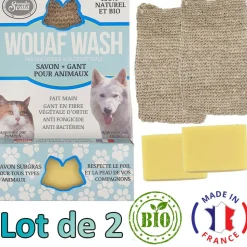 SCALA - Savon + gant bio wouaf wash pour tous les animaux
