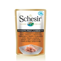 SCHESIR - Pâtée en gelée thon/poulet/crevettes chat (sachet 85g) - schesir 85 g