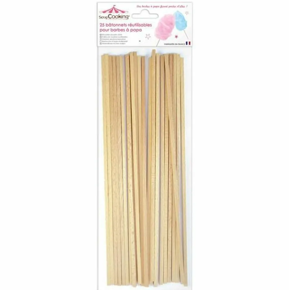 SCRAPCOOKING - 150 bâtonnets pour barbe à papa