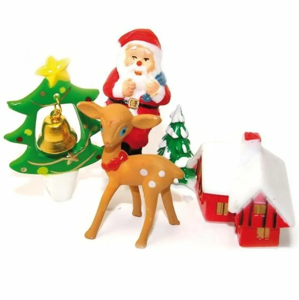 SCRAPCOOKING - 32 décorations en plastique pour gâteaux de noël