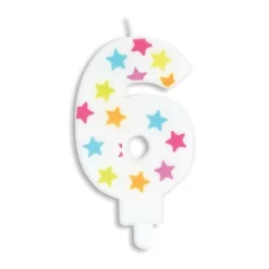 SCRAPCOOKING PARTY - Bougie d'anniversaire chiffre 6