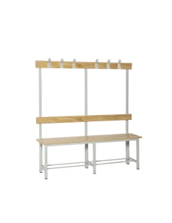 SIMONRACK - Banc vestiaire simonbench démonté simple sans plateau 6/1500 gris 1500x1600x350 - simonrack
