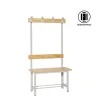 SIMONRACK - Banc vestiaire simonbench démonté simple sans plateau 4/1000 gris 1000x1600x350 - simonrack