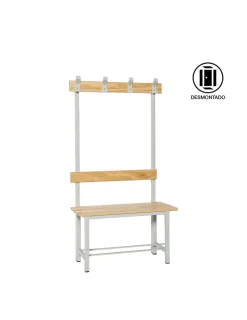 SIMONRACK - Banc vestiaire simonbench démonté simple sans plateau 4/1000 gris 1000x1600x350 - simonrack