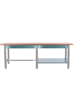 SIMONRACK - Etabli simonwork bt6 pro tandem laminate 2box 2600 gr/hêtre gris/hêtre 865x2600x750 - simonrack