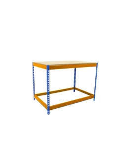 SIMONRACK - Etabli simonwork basic 1 901260-1 bleu/orang/bois bleu/orange/bois 900x1200x600 - simonrack