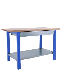 SIMONRACK - Etabli simonwork bt6 pro laminate 1box 1200 bleu/hêtre bleu/hêtre 865x1200x750 - simonrack