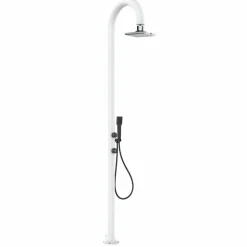 SINED - Douche blanche alu avec led douchette et capteur sans batterie