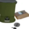 SKAZA - Composteur bokashi essential 15,3l +1kg brain+base-olive