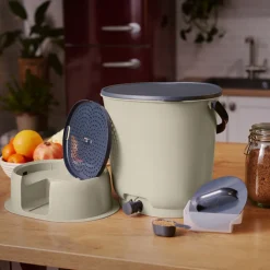 SKAZA - Composteur bokashi essential 15,3l +1kg brain+base-crème