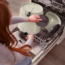 SKAZA - Composteur bokashi essential 15,3l +1kg brain+base-crème