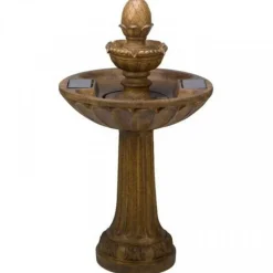 SMART GARDEN - Fontaine solaire bain d'oiseau 3 niveaux queensbury