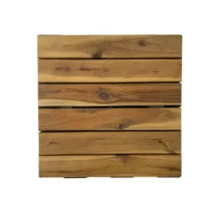 SNAP & GO - Dalle en bois acacia huilé snap & go (lot de 4) - chêne moyen 30 x 30 cm