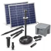 SOLAIREPRATIQUE - Kit pompe solaire bassin jet d'eau pro batt led 2600l-100w avec batterie et anneau led