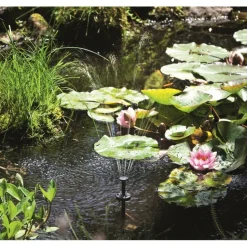 SOLAIREPRATIQUE - Kit pompe solaire bassin avec filtre, batterie et anneau led, 300l-8w