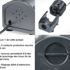 SOLAIREPRATIQUE - Kit pompe solaire bassin fountain pro 380l-8w