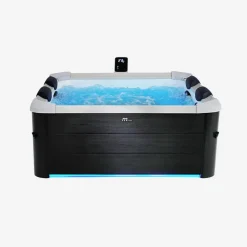 Spa rigide oslo plus mspa 6 personnes gris. 4 coussins. Bâche incluse. Hydromassages système. 180 x 180 x 65 cm
