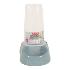 STEFANPLAST - Distributeur mixte 650 ml, eau ou croquettes, bleu en plastique, pour chien