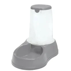 STEFANPLAST - Distributeur de croquettes 3.5 kg, gris en plastique, pour chien ou chat