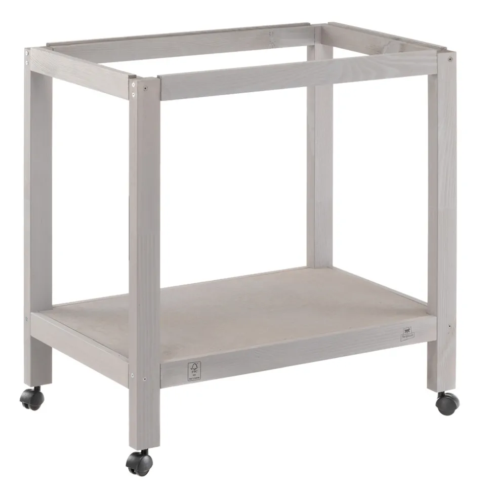 Supports pour cages à oiseaux ferplast sumet 65 wood support en bois avec roues