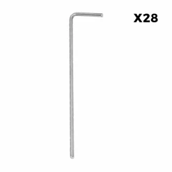 SWEEEK - Kit filet clôtures pour poules 24m avec 8 piquets double pointes. Modulable. Porte d'accès. Sardines incluses