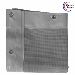 TECPLAST - Bâche brise vue micro-perforée tecplast mp460bv 3,5x4m - grise - garantie 5 ans