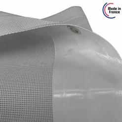 TECPLAST - Bâche brise vue micro-perforée tecplast mp460bv 3,5x4m - grise - garantie 5 ans