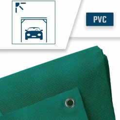 TECPLAST - Bâche carport micro-perforée tecplast mp460cp 3,5x4 m - verte - garantie 5 ans