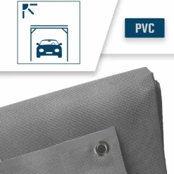 TECPLAST - Bâche carport micro-perforée tecplast mp460cp 4x4 m - grise - garantie 5 ans