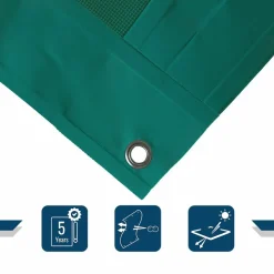 TECPLAST - Bâche carport micro-perforée tecplast mp460cp 3x4 m - verte - garantie 5 ans