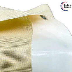 TECPLAST - Toile pergola micro-perforée tecplast mp460pr 3,5x4 m - ivoire - garantie 5 ans