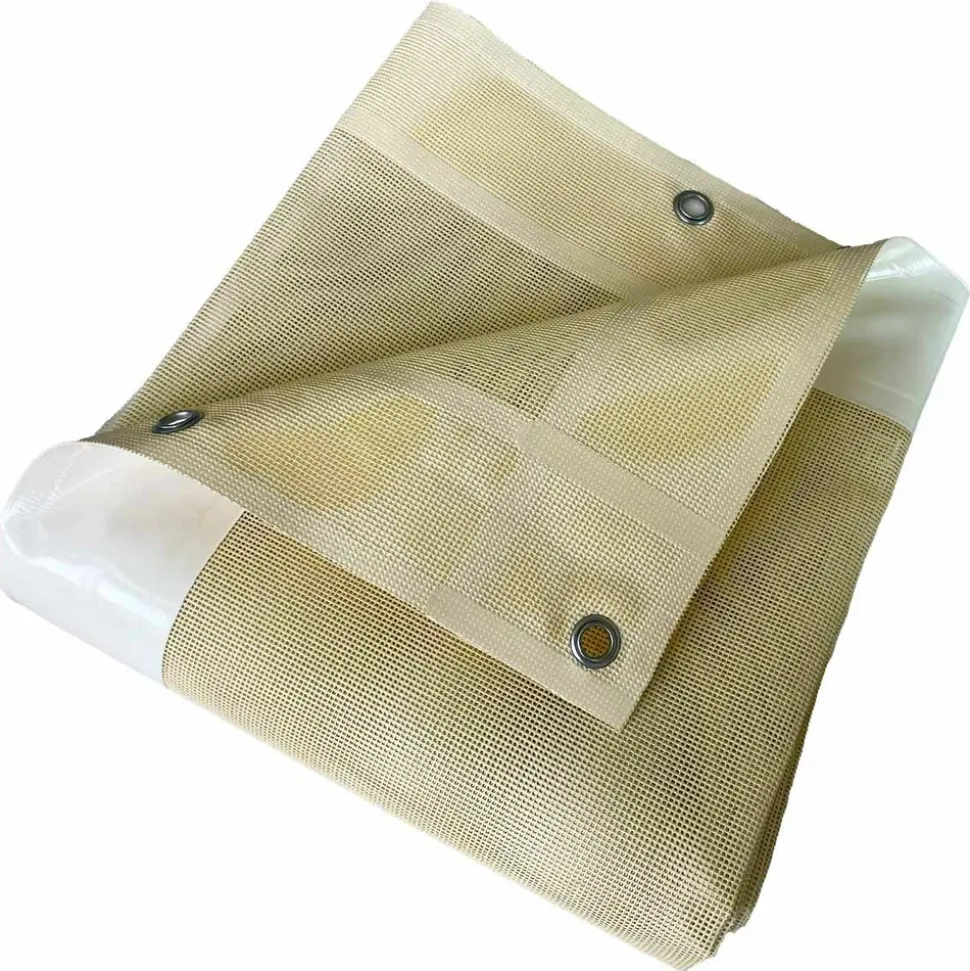 TECPLAST - Toile pergola micro-perforée tecplast mp460pr 4x4 m - ivoire - garantie 5 ans