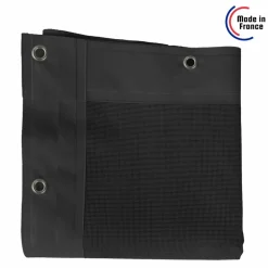 TECPLAST - Toile pergola micro-perforée tecplast mp460pr 4x4 m - noire - garantie 5 ans