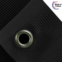 TECPLAST - Toile pergola micro-perforée tecplast mp460pr 3x3 m - noire - garantie 5 ans