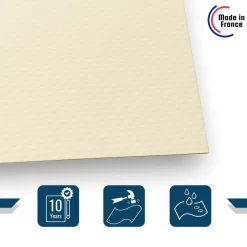 TECPLAST - Toile pergola sans oeillets 3x5 m xp640pr ivoire - garantie 10 ans tecplast