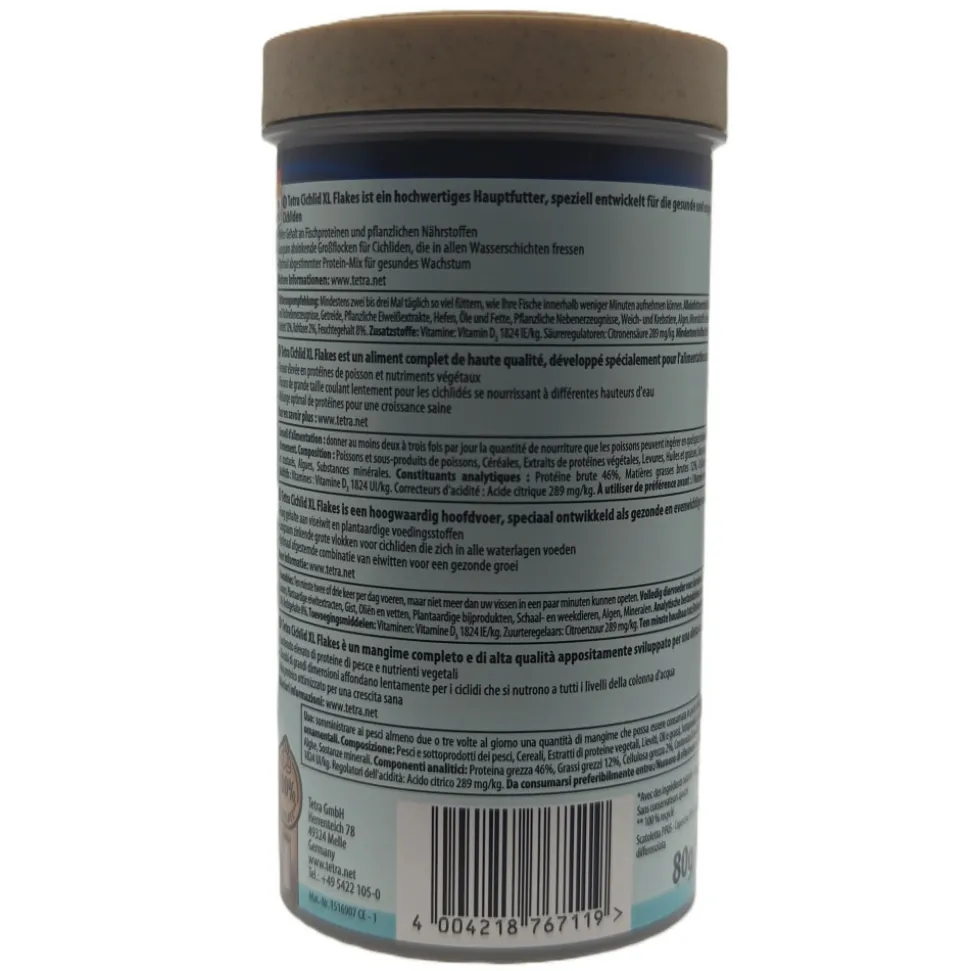 TETRA - Cichlid xl flocons 80 g 500 ml nourriture pour cichlidés et poissons d'orne