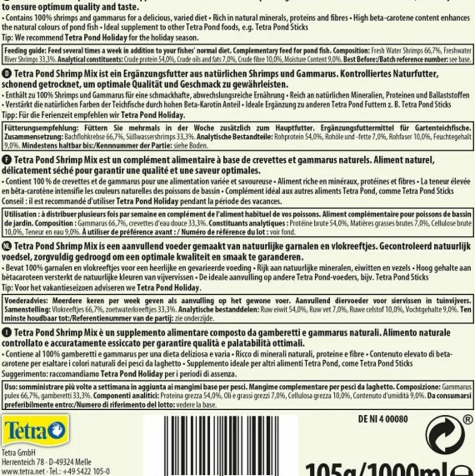 TETRA POND - Tetra pond shrimp mix 1l